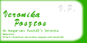 veronika posztos business card